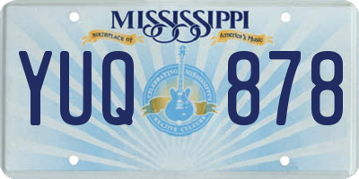 MS license plate YUQ878