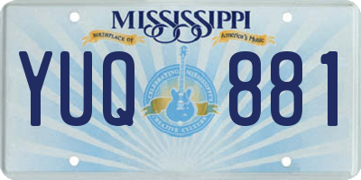 MS license plate YUQ881