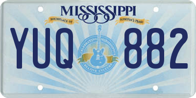 MS license plate YUQ882
