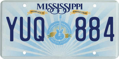 MS license plate YUQ884