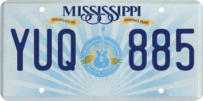 MS license plate YUQ885