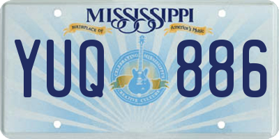 MS license plate YUQ886