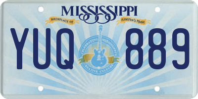MS license plate YUQ889
