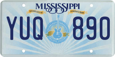 MS license plate YUQ890