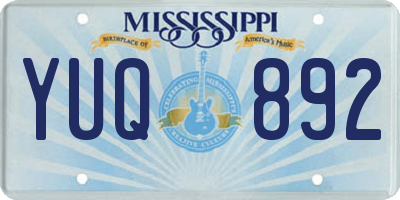 MS license plate YUQ892
