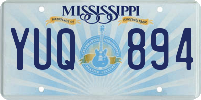 MS license plate YUQ894