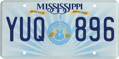 MS license plate YUQ896