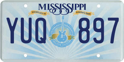 MS license plate YUQ897
