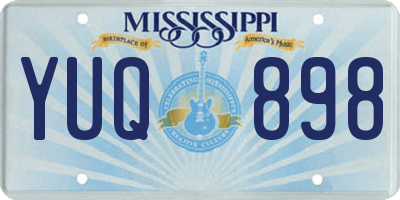 MS license plate YUQ898