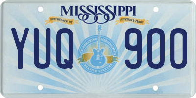 MS license plate YUQ900