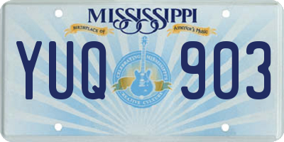 MS license plate YUQ903