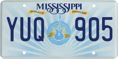 MS license plate YUQ905