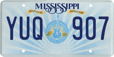 MS license plate YUQ907
