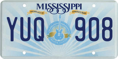 MS license plate YUQ908