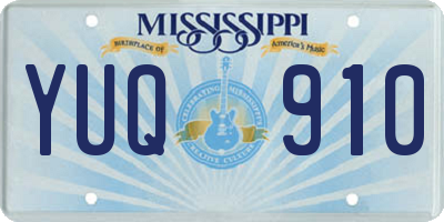 MS license plate YUQ910