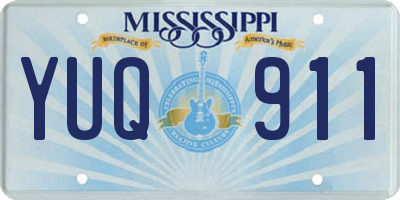 MS license plate YUQ911