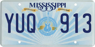MS license plate YUQ913