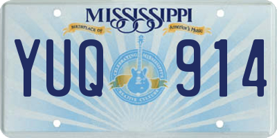 MS license plate YUQ914