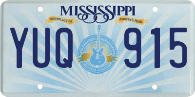 MS license plate YUQ915