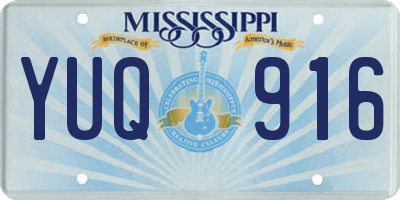 MS license plate YUQ916
