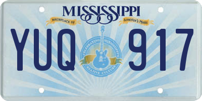 MS license plate YUQ917