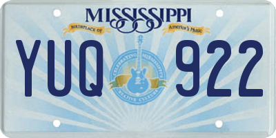MS license plate YUQ922