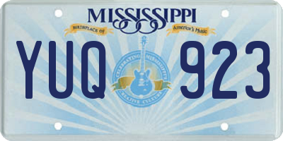 MS license plate YUQ923