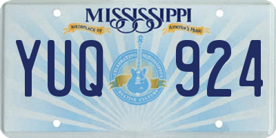 MS license plate YUQ924