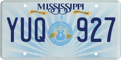 MS license plate YUQ927