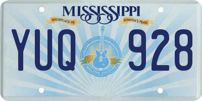 MS license plate YUQ928