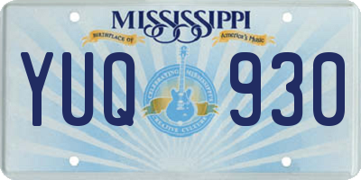 MS license plate YUQ930