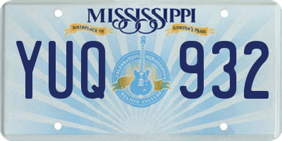 MS license plate YUQ932