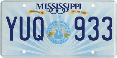 MS license plate YUQ933