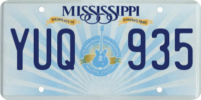 MS license plate YUQ935