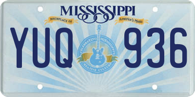 MS license plate YUQ936