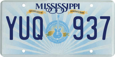 MS license plate YUQ937