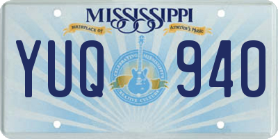 MS license plate YUQ940