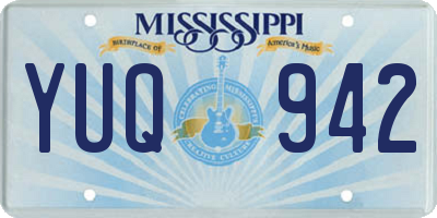 MS license plate YUQ942