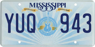 MS license plate YUQ943