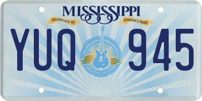 MS license plate YUQ945