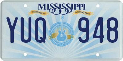 MS license plate YUQ948