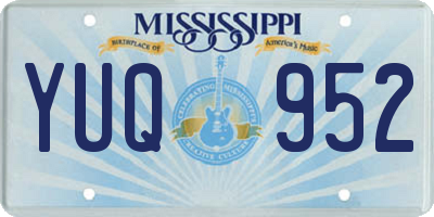 MS license plate YUQ952