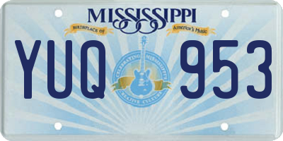 MS license plate YUQ953