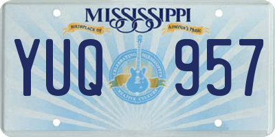 MS license plate YUQ957