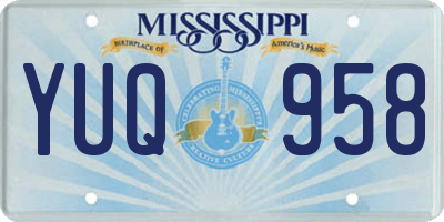 MS license plate YUQ958