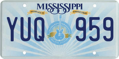 MS license plate YUQ959