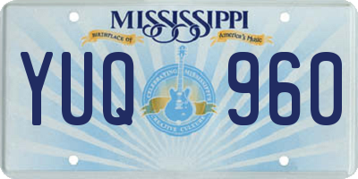 MS license plate YUQ960