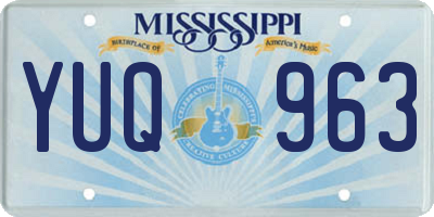 MS license plate YUQ963