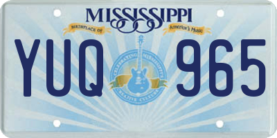 MS license plate YUQ965