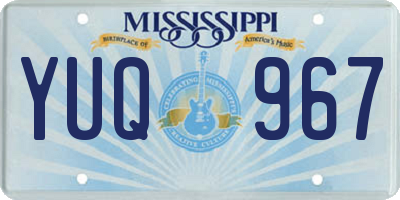 MS license plate YUQ967